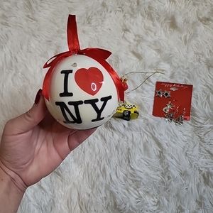 Christmas Bundle - Ornaments & Earrings Santa Stars I Heart NYC Taxi Trees